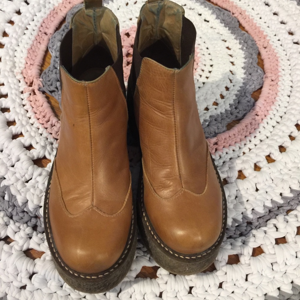 Leather booties